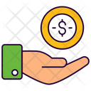 Safe Investment Income Dollar In Hand Icon