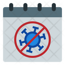 Virus Protection Safety Shield Day Calendar Date Icon