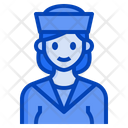Sailor Navy Woman Occupation Female Icon