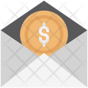 Coin In Envelope Dollar In Envelope Financial Email Icon