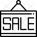 Sale hanging board Icon