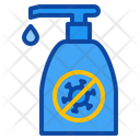 Gel Soap Bottles Disinfect Sanitize Virus Coronavirus Covid Icon