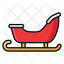 Santa Sleigh Santa Sled Toboggan Icon