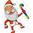 Santa With Stick Icon
