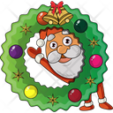 Santa With Wreath Icon