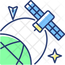 Satellite Artificial Orbit Icon