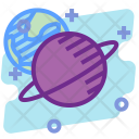 Orbit Saturn Planet Icon
