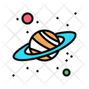 Saturn Planet Color Icon