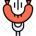 Sausage Fork Grill Icon