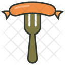 Sausage Barbecue Fork Bbq Icon