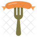 Sausage Barbecue Fork Bbq Icon