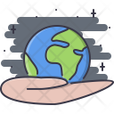 Hand Earth Planet Icon