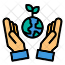 Earth Hand Ecology Icon
