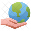 Hand Hold Globe Globe Earth Icon