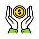 Hands Holding Coin Icon