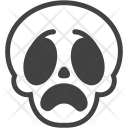 Scared Skeleton Halloween Icon