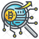 Analysis Chart Magnifying Glass Cryptocurrency Digital Currency Icon