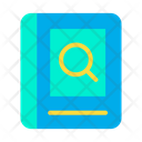 Book Search Data From The Book Magnifier Glass Icon