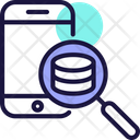 Search Data Find Data Magnifying Data Icon