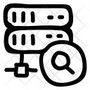 Server Search Glass Icon