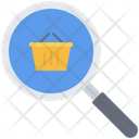 Search Magnifier Basket Icon