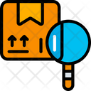 Search Parcel Barcode Scanning Logistics Icon