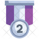 Second Place Medal Second Number Medal Medal Icon