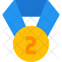 Second Rank Medal Second Rank Badge Icon