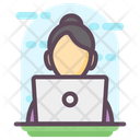 Secretary Assistant Working Woman Icon