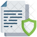 Secure Document Shield Note Icon