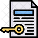 Secure File Keyword Document Icon