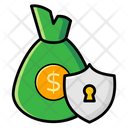 Secure Loan Money Sack Loan Protection Icon