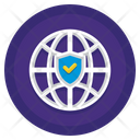 Secure Web Global Network Icon