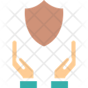 Hand Holding Shield Lock Protection Concept Security Concept Icon