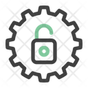 Security System Padlock Gear Icon