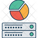 Server With Graph Server Analytics Server Analysis Icon