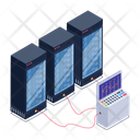 Server Room Data Bank Severs Monitoring Icon