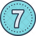 Seven Numerical Number Icon