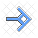 Shaped Blue Arrow Icon