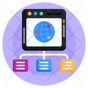 Shared Global Network Shared Web Hosting Shared Web Network Icon