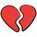 Shattered Heart Broken Relationship Injured Heart Icon