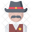 Sheriff Badge Star Icon