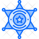 Sheriff Badge Star Icon