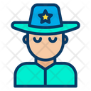 Police Guard Cowboy Icon