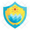 Shield Ocean Sea Waves Protection Icon