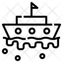 Ship and oil spill  Icon