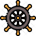 Ship Steering Boat Steering Wheel Icon