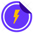 Shock Electric Sticker Icon