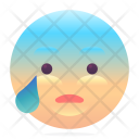 Shocked Tear Emoji Icon