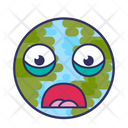 Shocked Emoji Shocked Earth Emoticon Icon